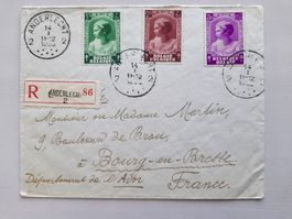 BELGIEN - R - Brief ANDERLECHT 14.I.1938 > FRANKREICH, SoMa