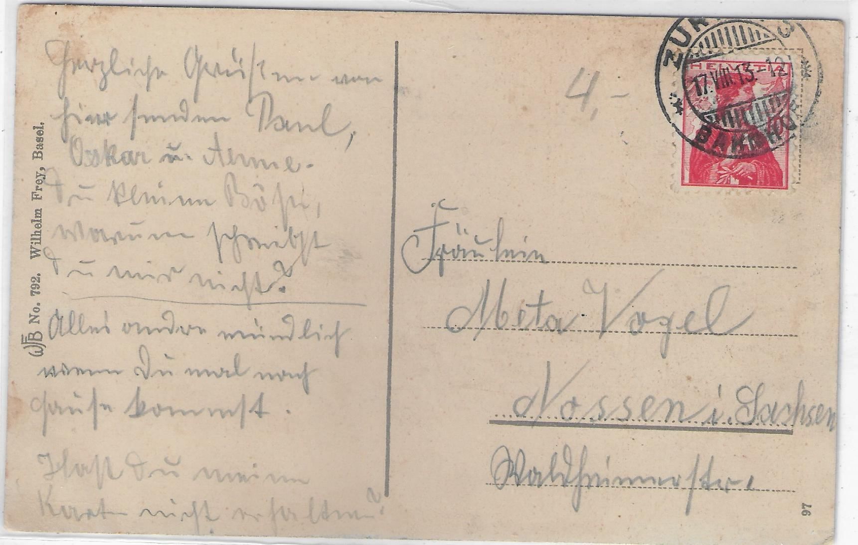 Cartoline postali: Zürich - Nachtstimmung – Usato da Ettingen venduto da Kartenplanet 1