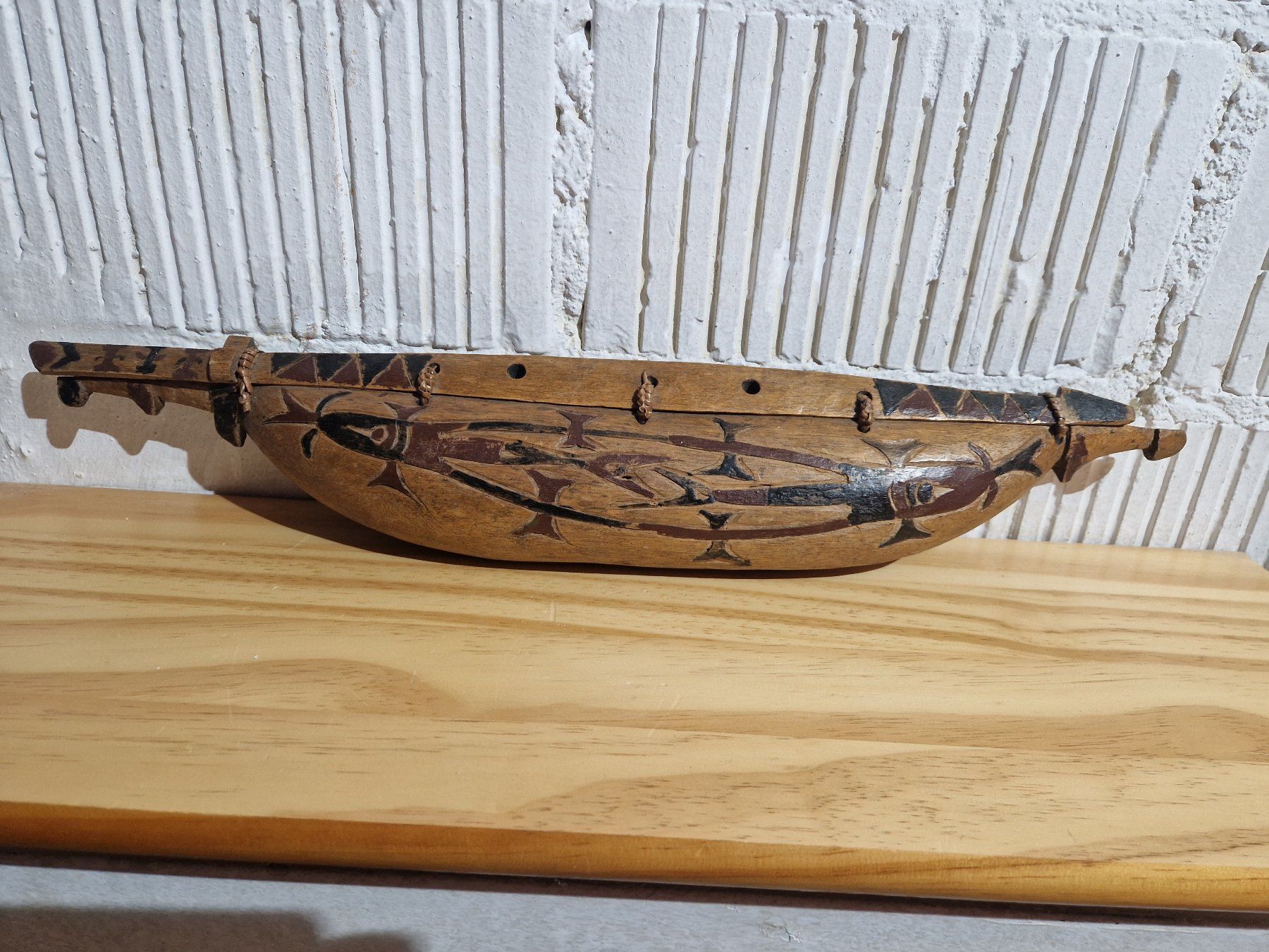 Gemälde: Kunst Indianer USA ? Boot – Gebraucht aus Seedorf BE von Stibutz 2