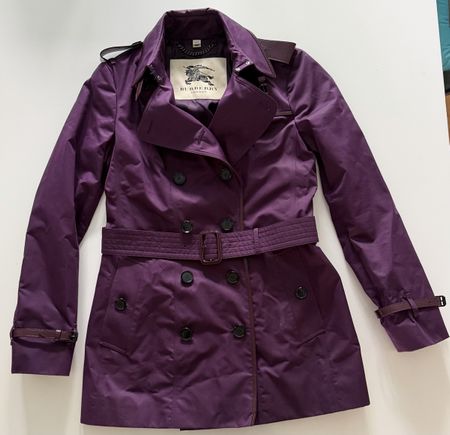 Burberry Trenchcoat Lila Grösse 36/38 Neuwertig