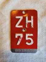 Alte Velonummer Kanton Zürich 1975 – ZH 75 (Güller Hüttikon)
