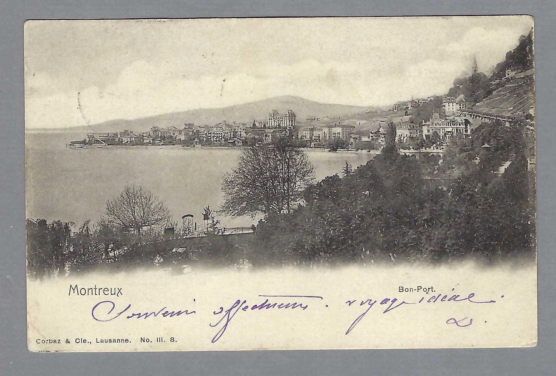 Cartoline postali: 1904, MONTREUX – Usato da Pura venduto da ulisse1957