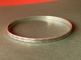 Silberarmreif retro mattglanz (6.5 cm dm)