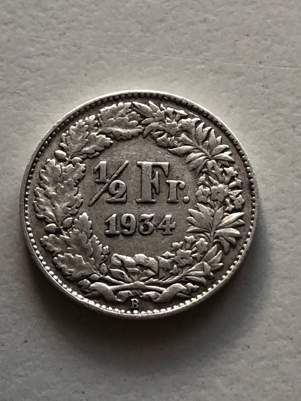 Alle Münzen: 50 Rp. 1934 – Gebraucht aus Schötz von Odpa