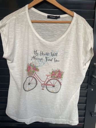 Damen Oberteil  T-Shirt XL weiss