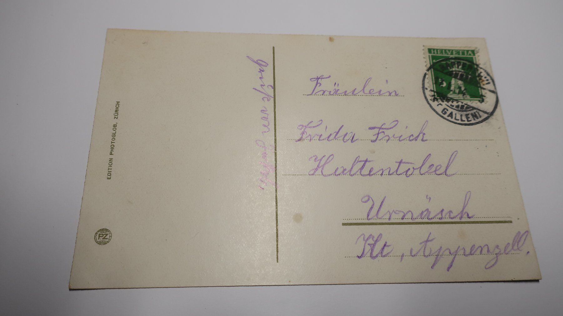 Ansichtskarten: Rapperswil N° 5275  1914 – Gebraucht aus Cormoret von Pascalll2001 3