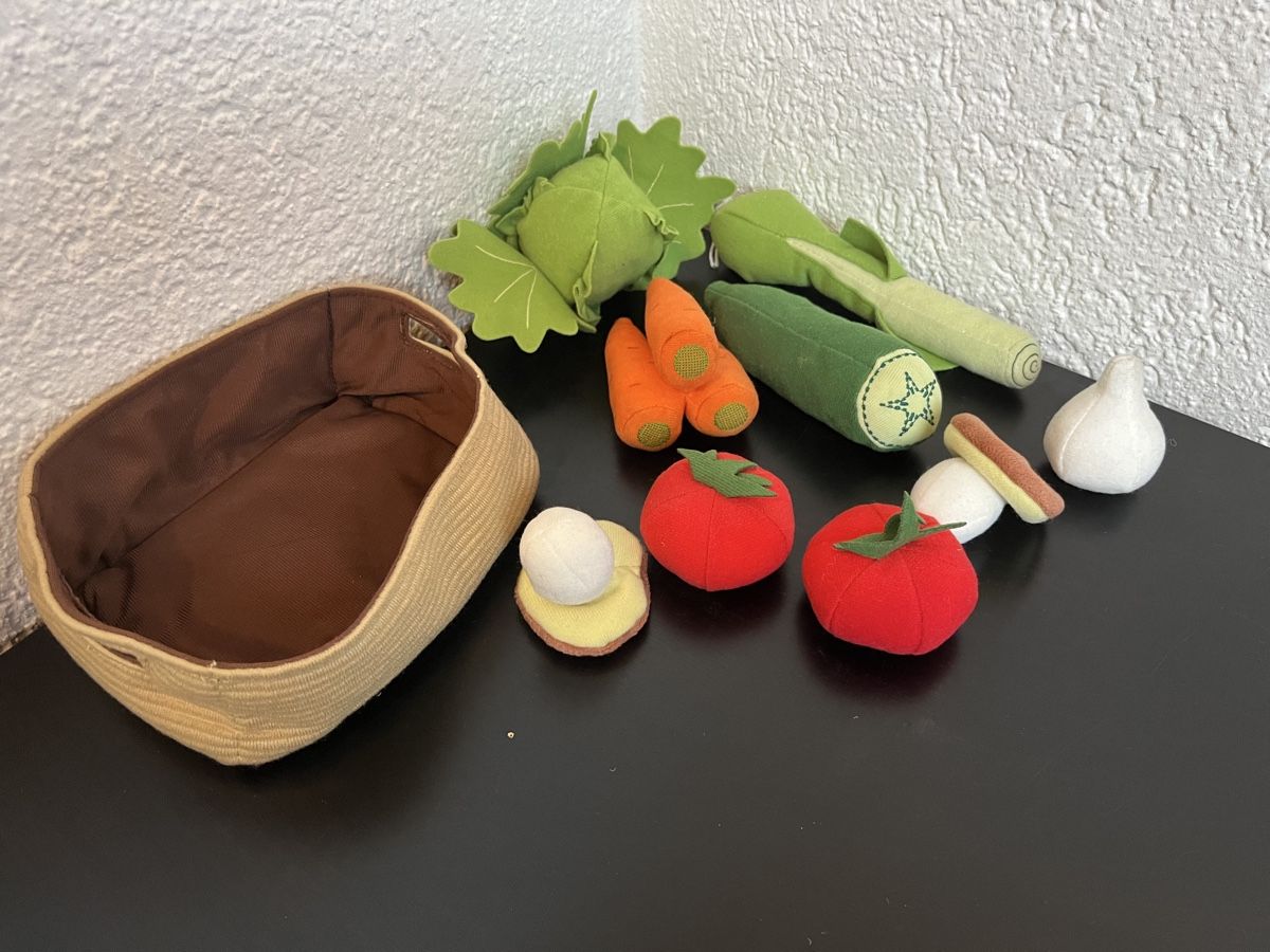Altro per Eventi aziendali & Feste: Stoff Gemüsekorb für Kinderküche – Usato da Bösingen venduto da Mike2058blau