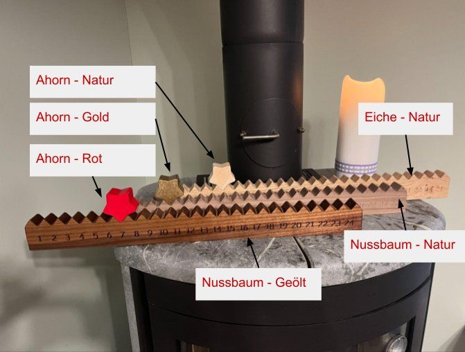 Alle Dekorationen: Adventskalender aus Nussbaumholz – Neu (gemäss Beschreibung) aus St. Gallen von thomas.geiselberger 4