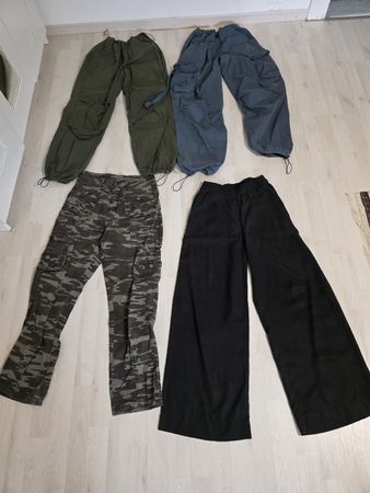 Mädchen Hose, Bund: 4 Diverse Hosen im Set, Gr. 32