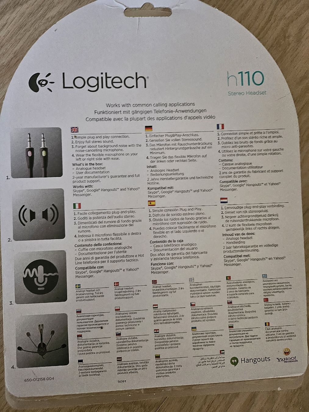 Logitech Cuffie: Logitech H110 Stereo Headset - Casque d'écoute - Neuf! – Nuovo e nell'imballaggio originale da La Joux FR venduto da car_ck96 1