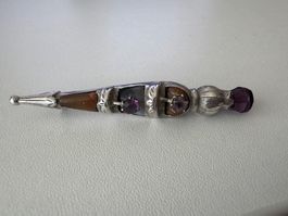Viktorianische Brosche Sterling Silber JC&S Birmingham, 1890
