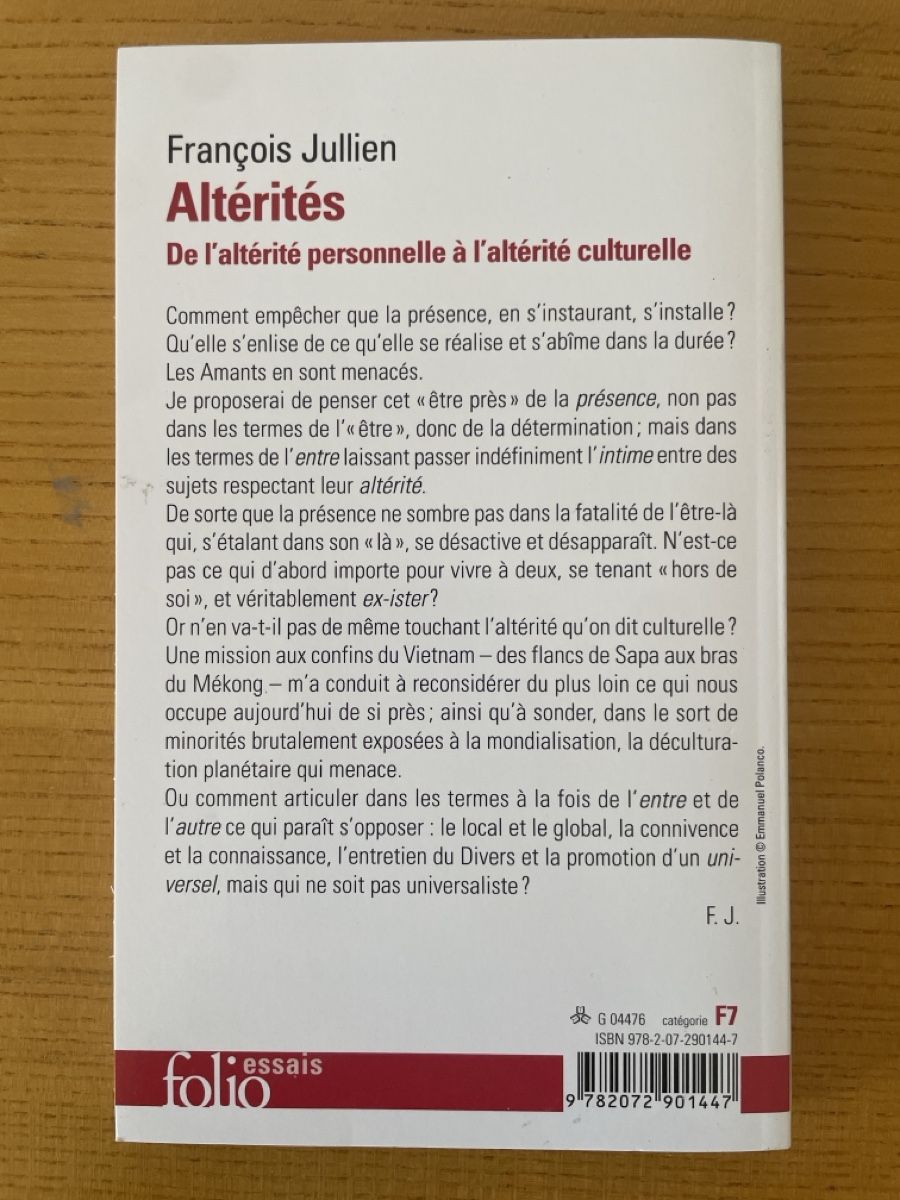 Livres: Altérités - François Jullien – D'occasion à Fribourg par Mymikrakra01 1