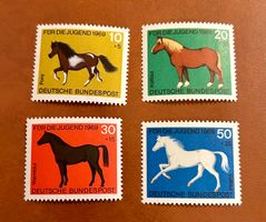 Lot de 4 timbres neuf - Chevaux Allemagne 1969