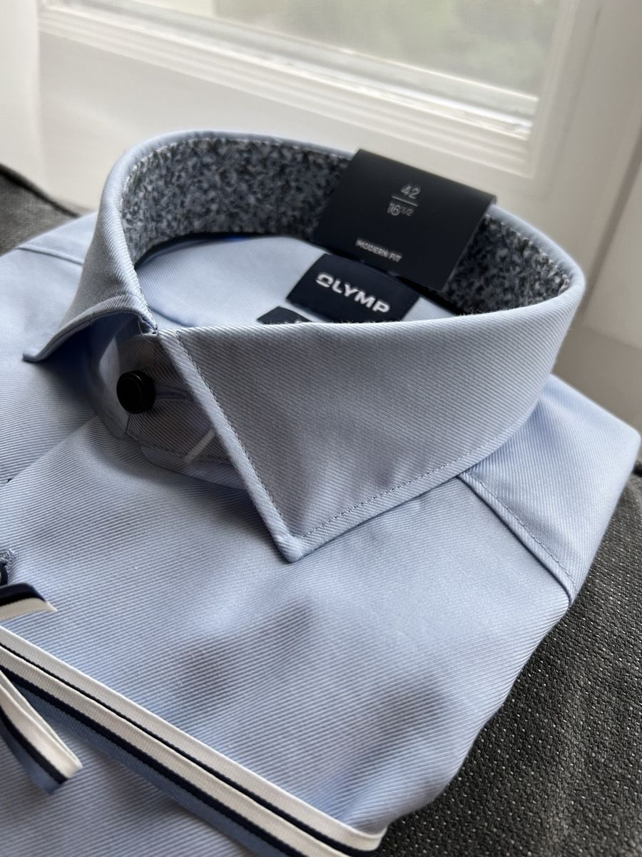 Camicie: Olymp Hemd Modern Fit hellblau, Grösse 42 neu – Nuovo e nell'imballaggio originale da Ottikon venduto da Life3 1