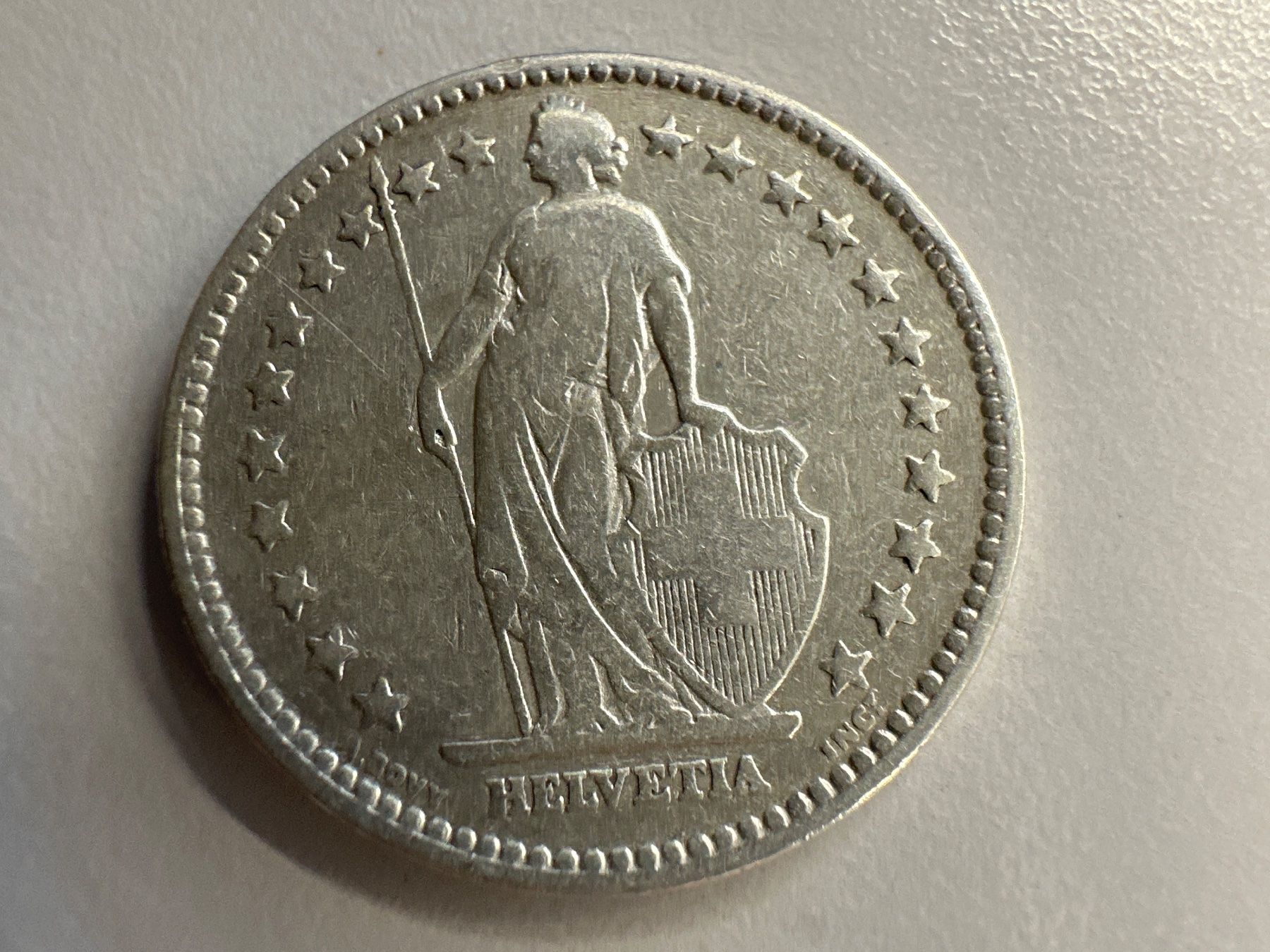 Tutti le monete: 2 Fr. Silber Schweiz 1886 ss – Usato da Herisau venduto da herau 1
