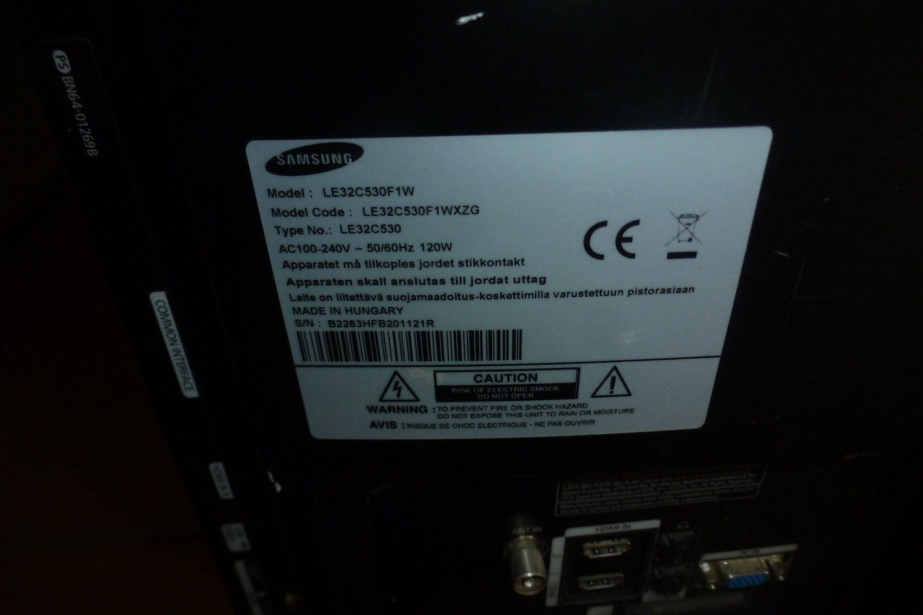 Samsung Televisori: Samsung LE32C530F1W Television – Usato da Emmen venduto da newcar4you 2