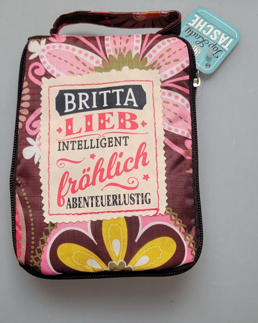 Taschen: Einkauftasche mit Name Britta und Spruch – Neu und originalverpackt aus Oberuzwil von aseinkaufswelt