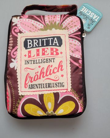 Einkauftasche mit Name Britta und Spruch