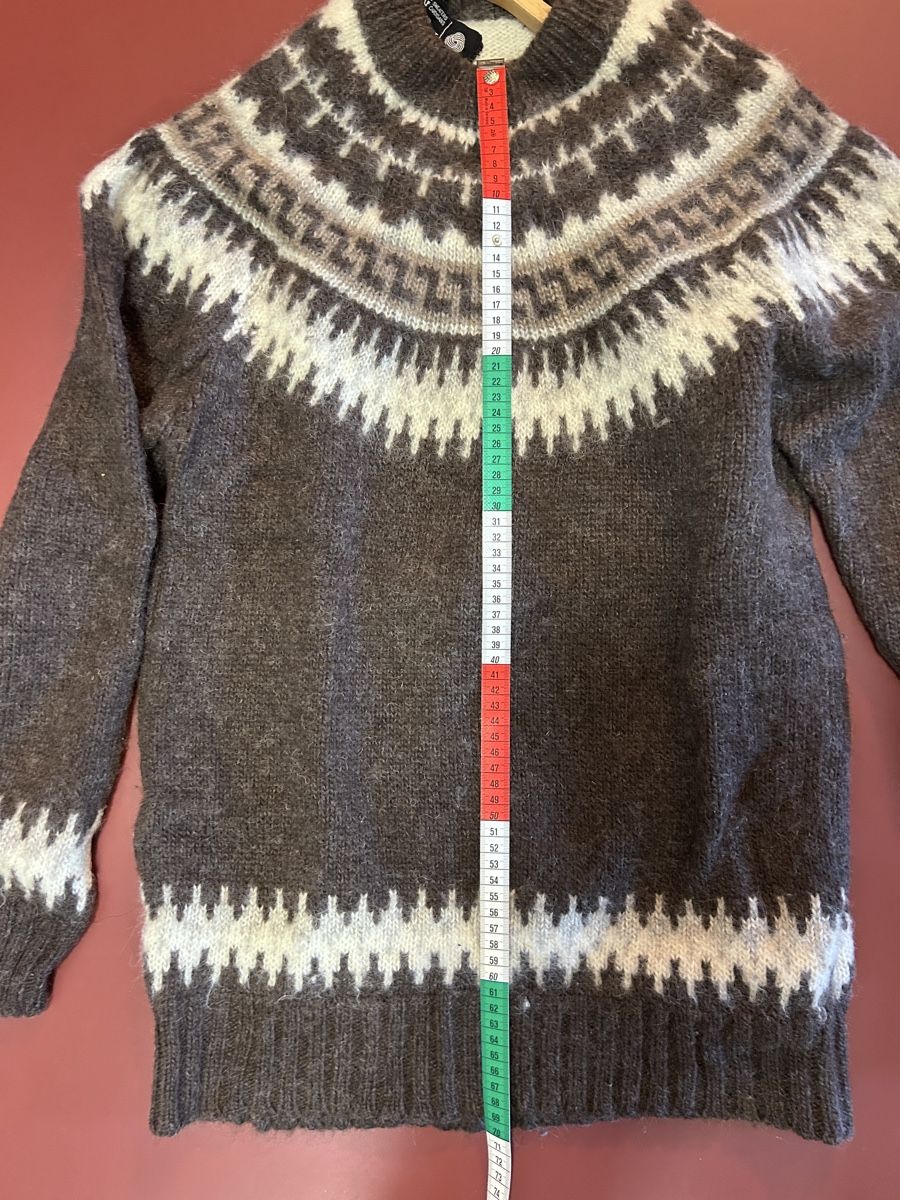 Pullover & Sweatshirts: Icelandic Wool Sweater Brown Patterned Unisex – Gebraucht aus Zürich von Secondhanddealer 2