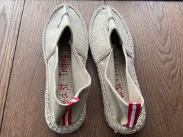 Espadrilles NEU mit guter Sohle, kühl im Sommer, beige Gr 38