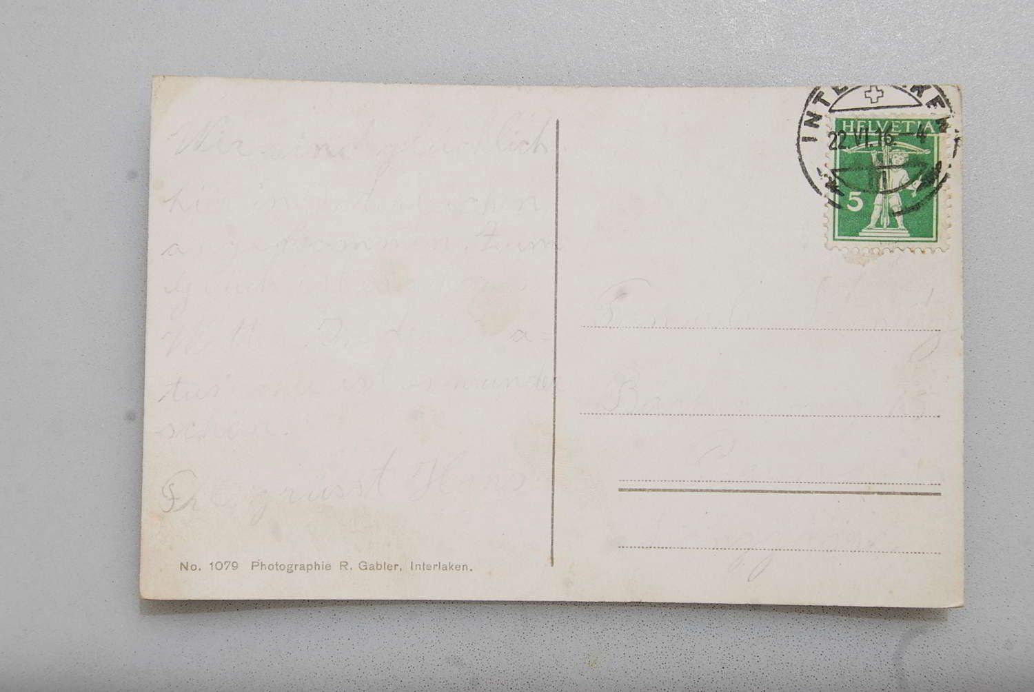 Cartoline postali: AK Beatushöhlen am Thunersee, 1916 – Usato da Rüfenacht BE venduto da Toro06 1