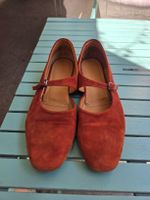Pantanetti Mary Jane Ballerinas Gr. 39 Rot Wildleder