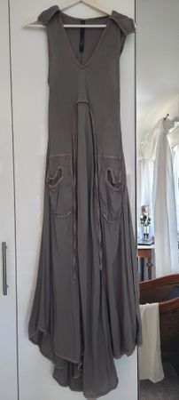 Leichtes Sommerkleid, Oliv, LA STAMPA, XL