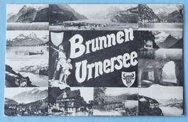 Brunnen - Urnersee - Mehrbildkarte mit 11 Sujets - 1911