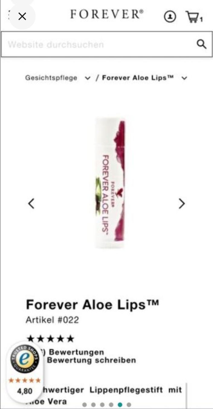 Gesichtspflege: Forever Aloe Lips 2x Packung Neu – Neu und originalverpackt aus Oberbuchsiten von imsaracolangelo 2