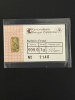 Goldbarren 1 g Kantonal Bank
