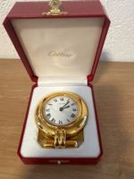 Réveil de voyage Cartier, doré, d'occasion en coffret