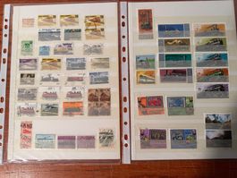 Collection timbres trains divers pays bon etat