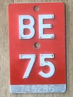 BE 75 - VELONUMMER - FAHRRADSCHILD - PLAQUE DE VELO - BE 75