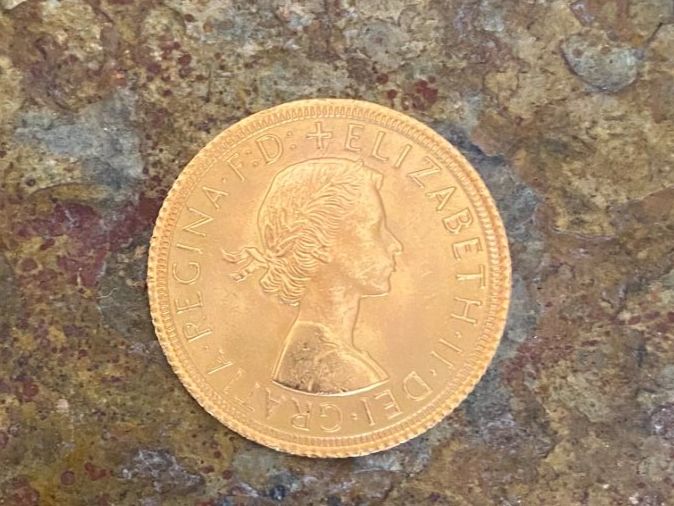 Alle Münzen: Goldmünze Sovereign 1965 – Gebraucht aus St. Gallen von Blin 1