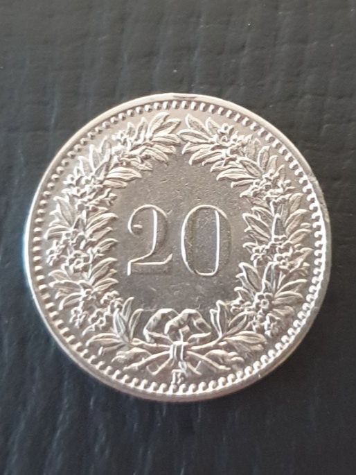 Tutti le monete: 20 Rappen 1896 Super Erhaltung!! – Usato da Biel/Bienne venduto da underdogs 2