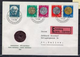1964 Pro Patria Brief Eilsendung Satzbrief   15992