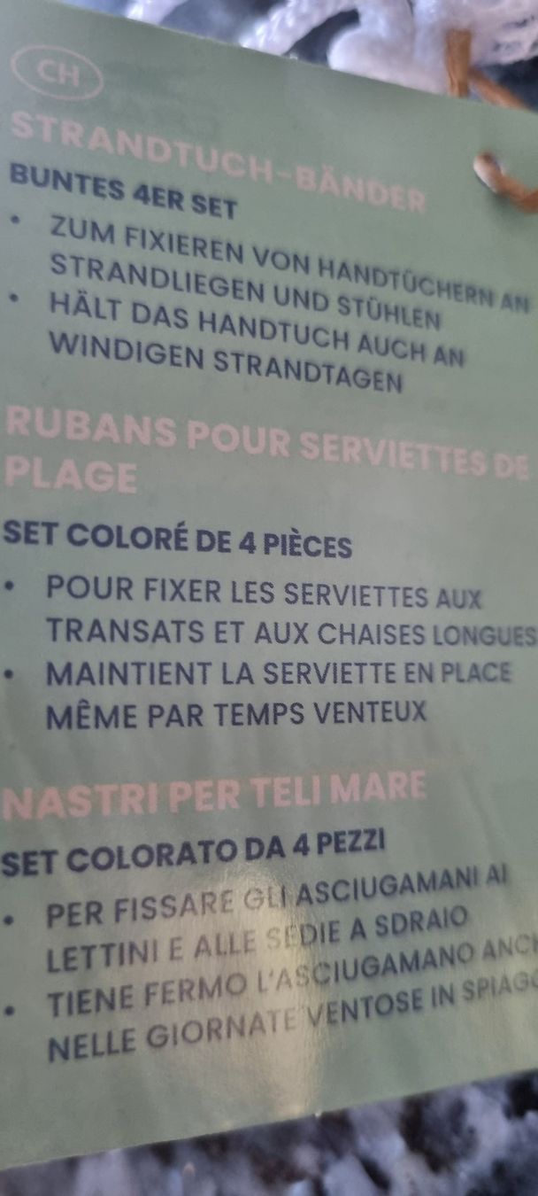 Nastri decorativi: CRANE Strandtuch-Bänder 4er Set neu – Nuovo (secondo la descrizione) da egliswil venduto da Maggy6 2