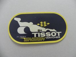 Abziehbild Kleber ca. von Jahr 1980 Uhr Uhrenmarke Tissot F1