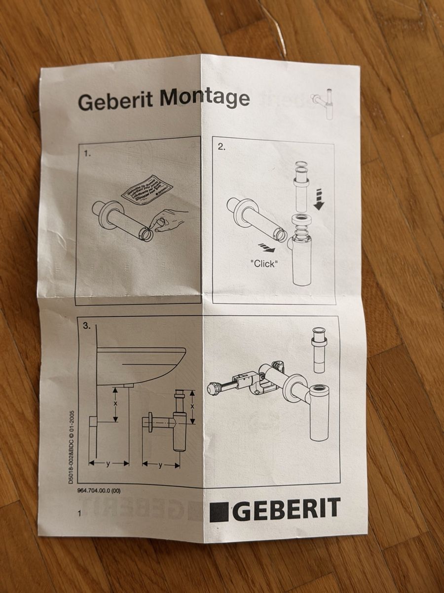 Geberit Mobili per bagno: Syphon Geberit für Lavabor – Nuovo (secondo la descrizione) da Zürich venduto da Gadgets2020 4