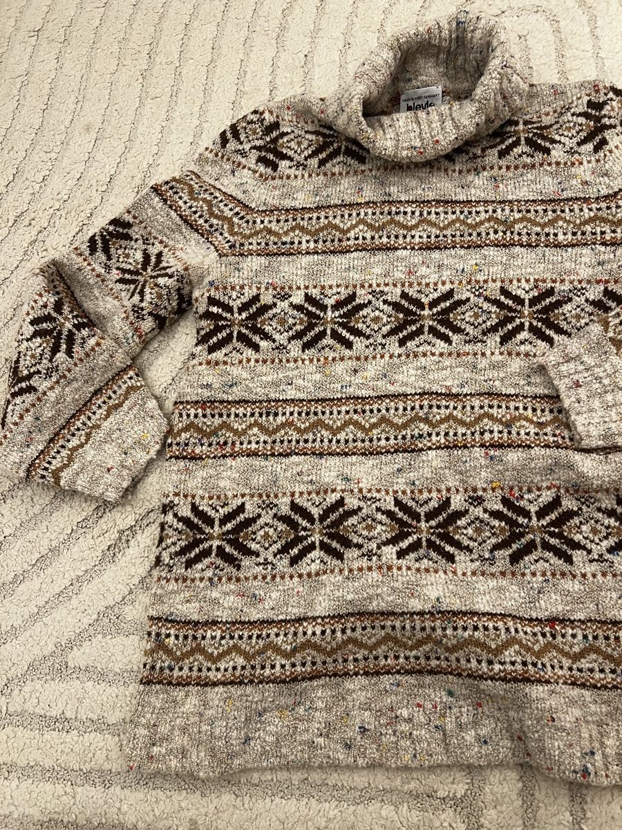 Maglioni & Felpe: Vintage Rollkragenpullover Bleyle  Beige mit Muster, Gr.S/M – Usato da Luterbach venduto da vatab 7
