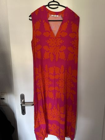 Sommerliches Kleid in Pink und Orange, Onesize