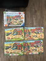 2 Ravensburger tiptoi Puzzle, Bauernhof und Zoo 4 x12 Teile