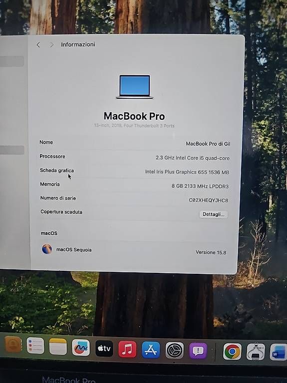 Apple Notebook: MacBook Pro 2018 (nuova batteria) – Usato da Locarno venduto da gilsousa