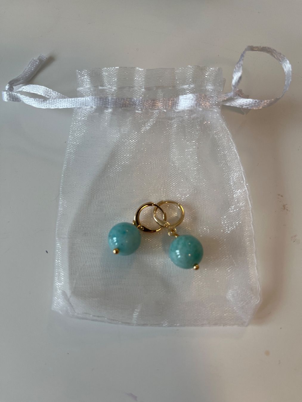 Orecchini pendenti & Orecchini a lobo: Amazonit Ohrringe Gold – Nuovo e nell'imballaggio originale da Dietikon venduto da na_129