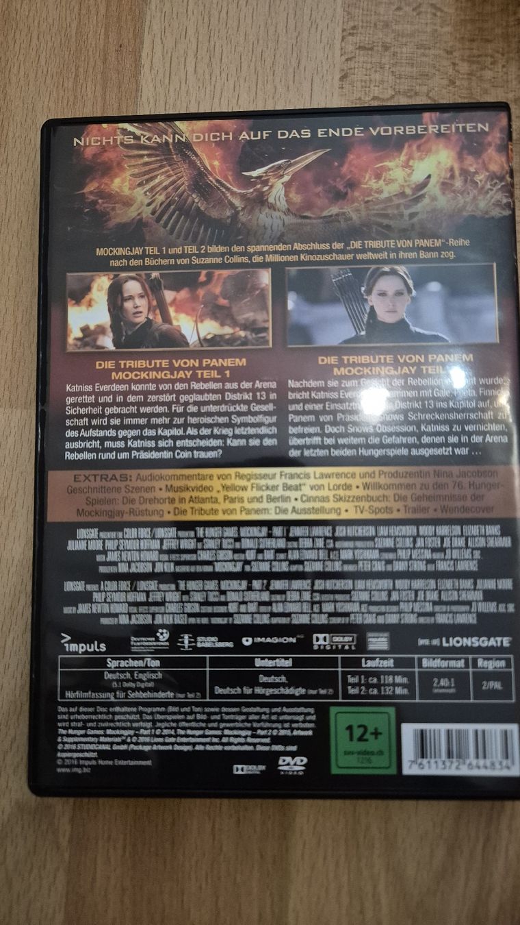 Tutti i DVDs: Die Tribute von Panem - Mockingjay Teil 1+2 DVD Box! – Usato da Schnottwil venduto da mad_kxg2 1