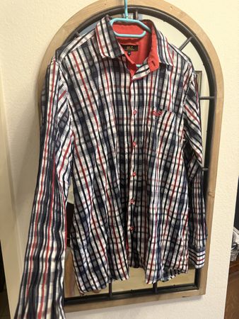Jack Wolfskin Hemd Gr. XL kariert rot/blau Sommerhemd gut er