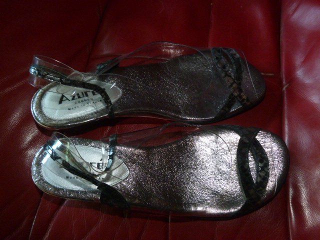Damenschuhe: Azurée Cannes Keilsandalen, Gr. 37, silber – Gebraucht aus Nunningen von Fashion-Ave51 3