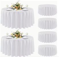 6er-Set Elegante Runde Tischdecken ,Waschbares Polyester NEU
