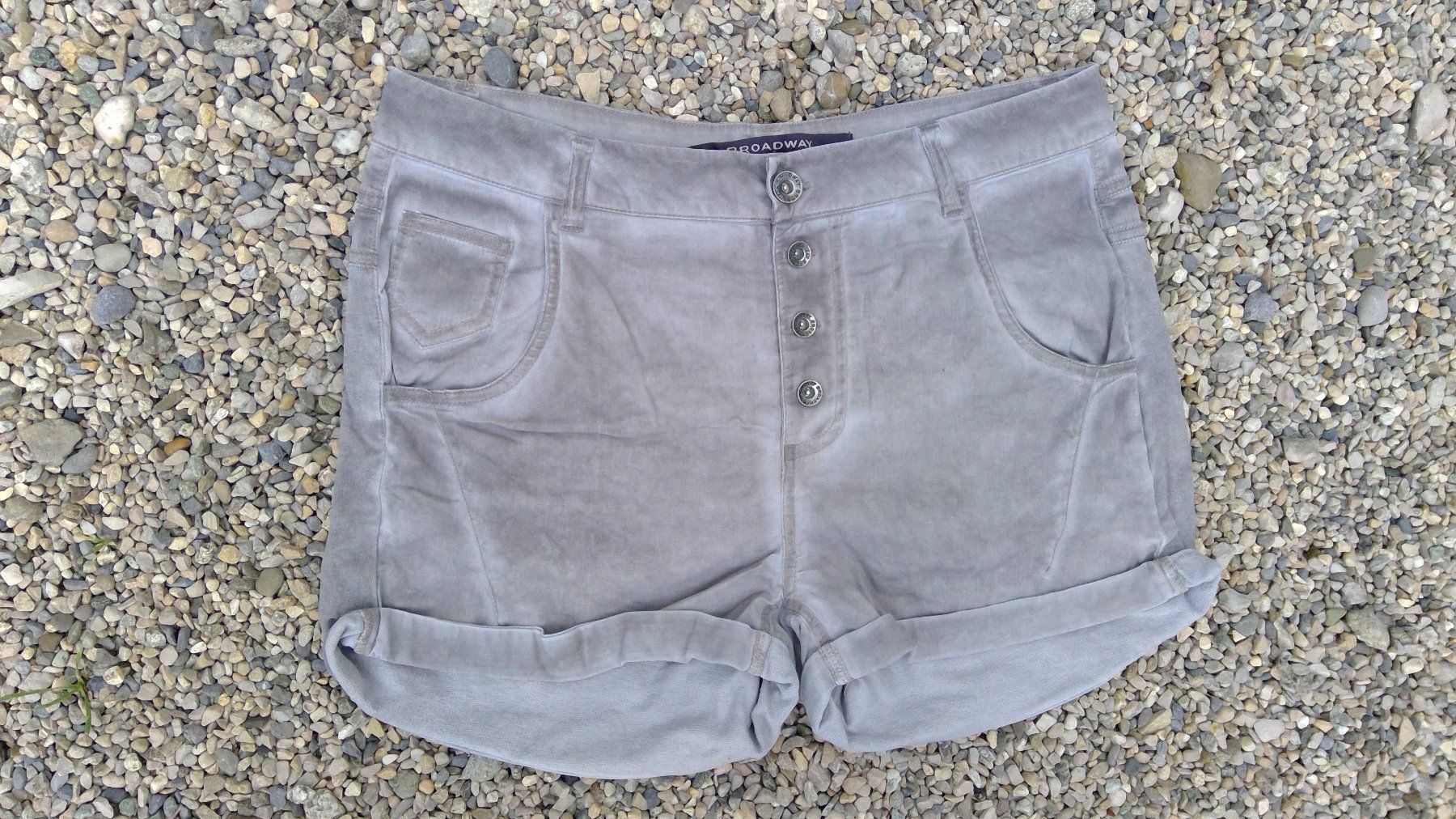 Hosen: Short praline BROADWAY, taille M, 4x poches, coton – Neu (gemäss Beschreibung) aus Agiez von chouchanelle