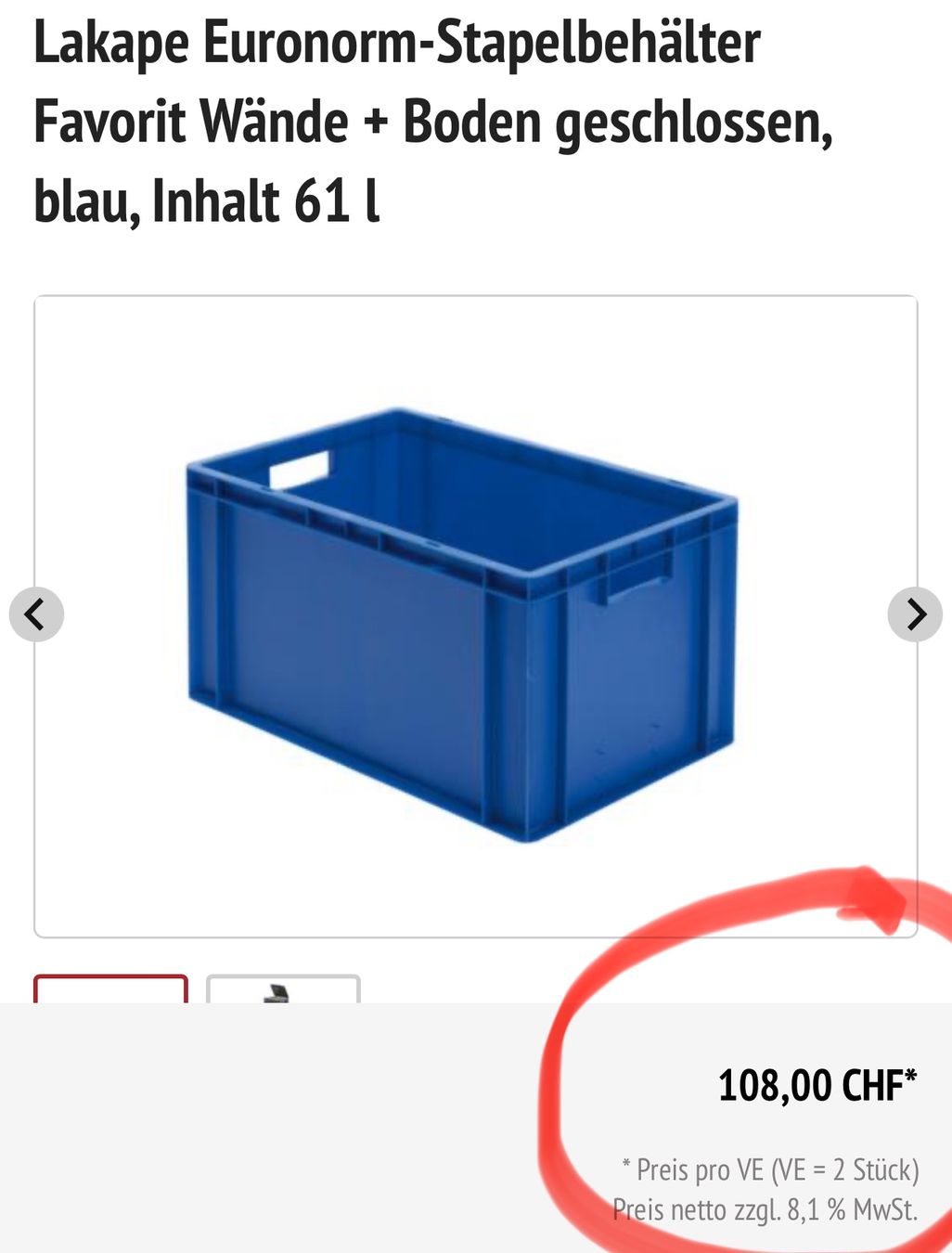 Sonstige Dekorationen & Accessoires: 2 neue Kunstoffboxen 61L – Neu und originalverpackt aus Necker von liq24